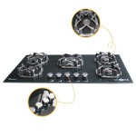 اجاق گاز صفحه ای 5 شعله مدل G05NL - C9B کد(96)