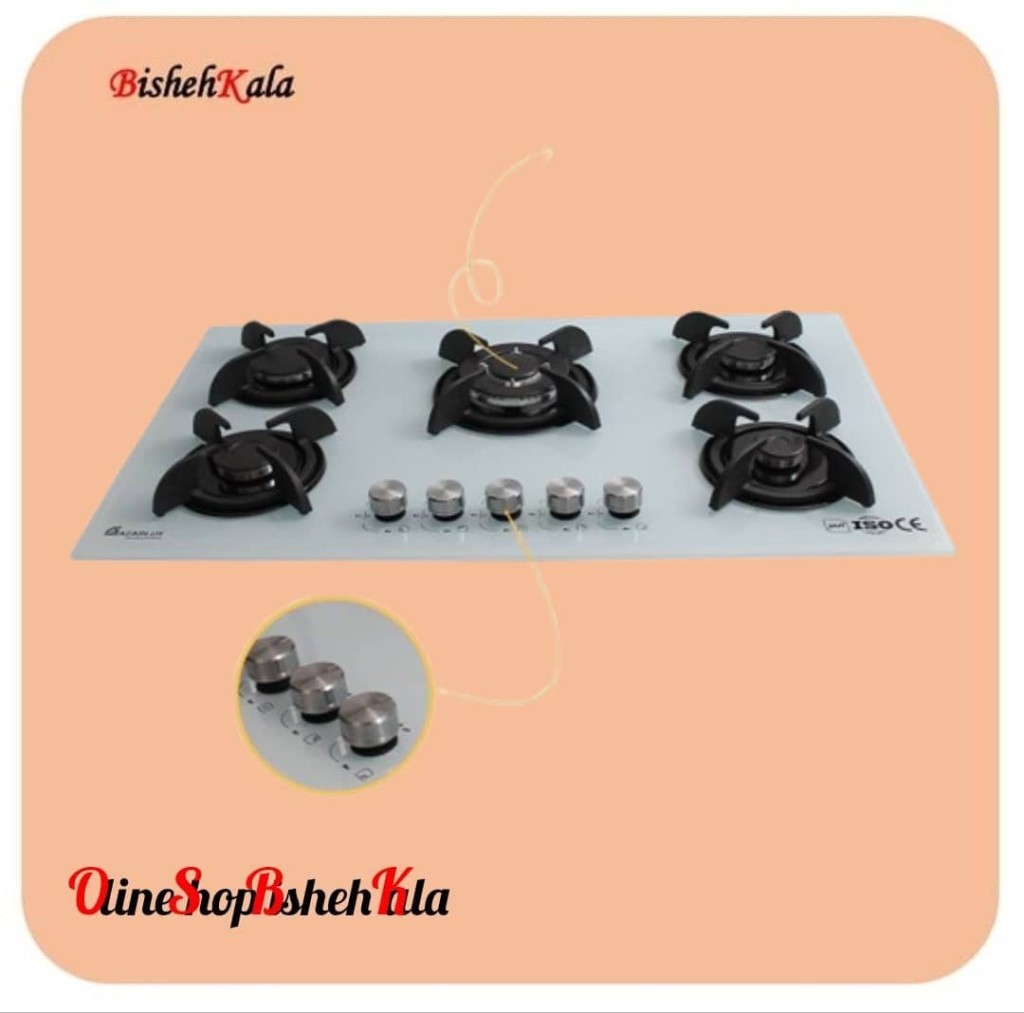 1000229233 اجاق گاز صفحه ای 5 شعله مدل G05NL - C6W کد(96)