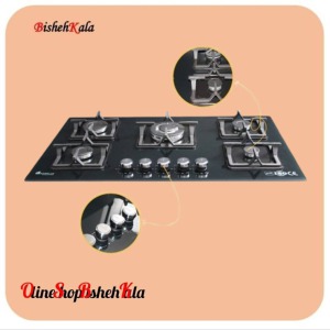 اجاق گاز صفحه ای 5 شعله مدل G05NL - C7B کد(96)