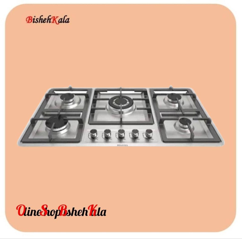 1000229919 اجاق گاز صفحه ای 5 شعله استیل مدل S05NL - C1S کد(96)