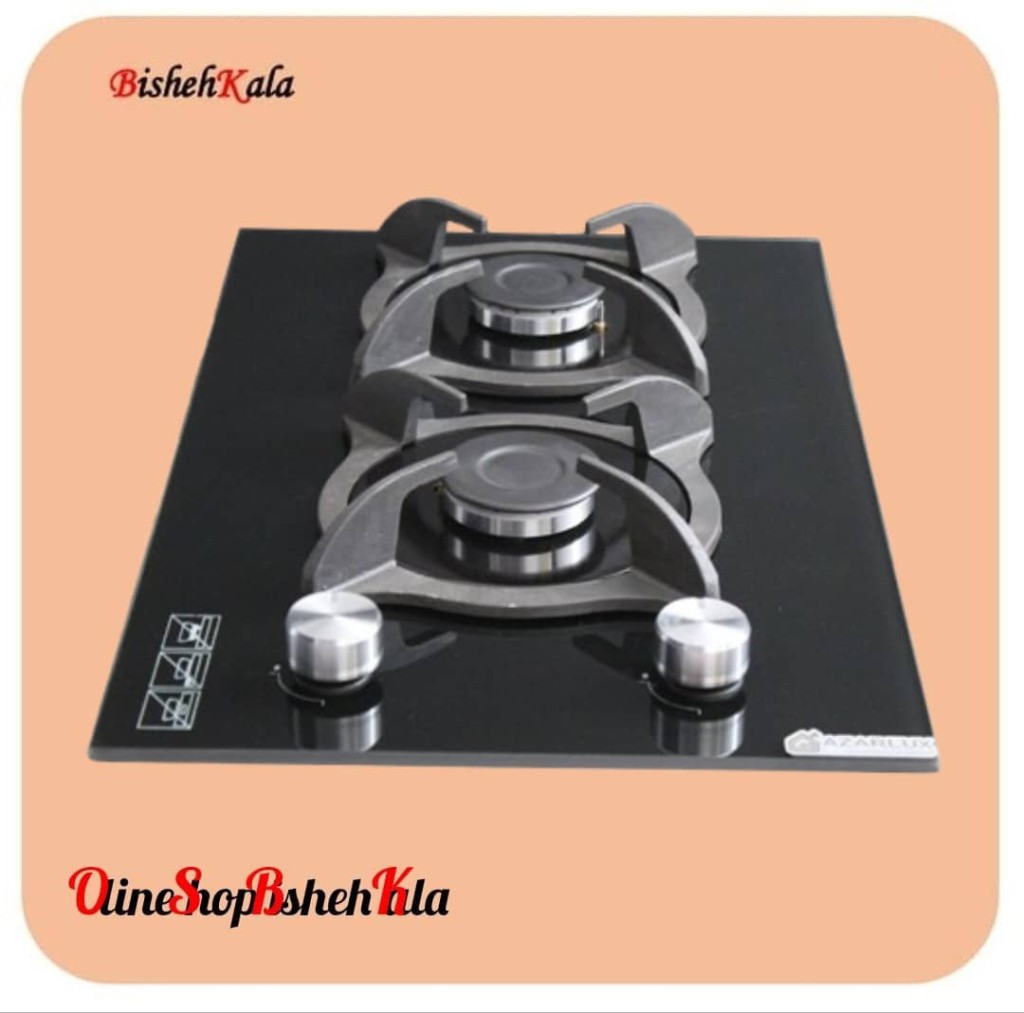 1000230842 اجاق گاز صفحه ای دو شعله شیشه مدل G02NL - C4B کد(96)