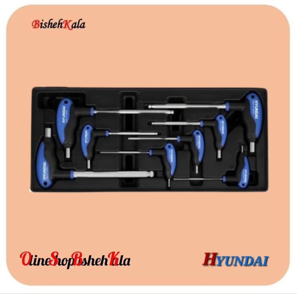 1000316324 مجموعه آلن 8 عددی شش گوش HYUNDAI هیوندای مدل HT-9165 کد(3)