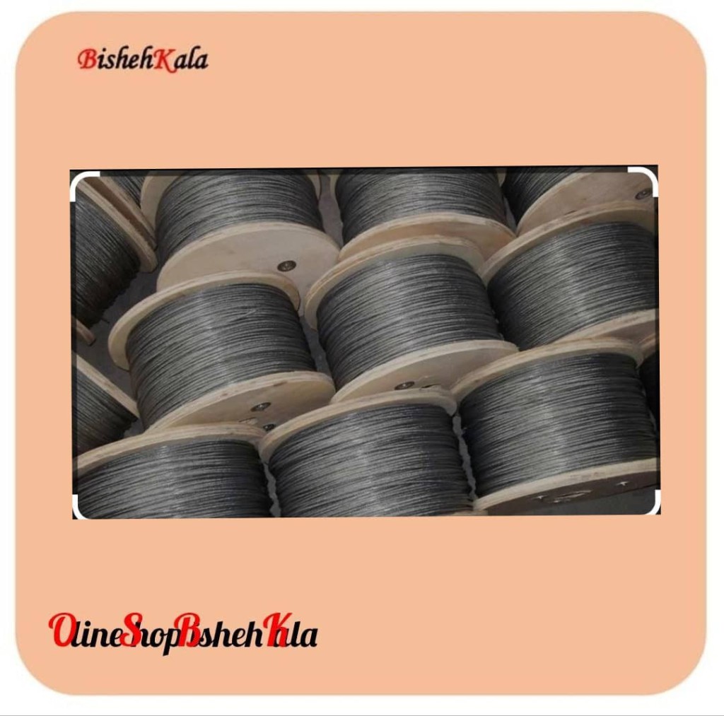 1000341834 سیم بکسل سایز یک افشان 7 - 7 گالوانیزه قرقره هزار متری کد(126)