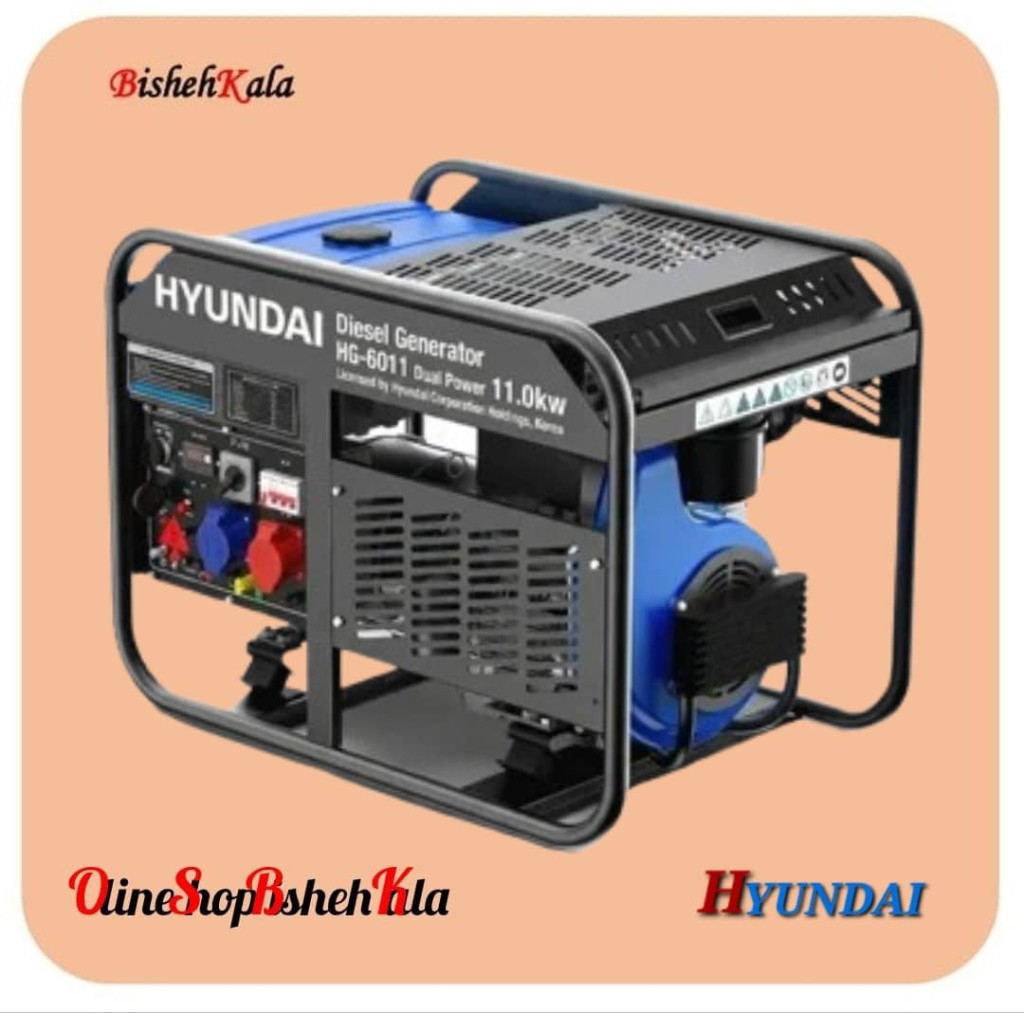 1000375768 موتور برق دیزل 11 کیلو وات HYUNDAI هیوندای مدل HG-6011 کد(3)