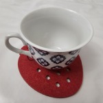 زیر فنجان مدل توت فرنگی کد(7)