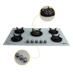 اجاق گاز صفحه ای آذرلوکس مدل GO5NL - C1W  کد(96)