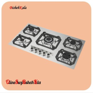 اجاق گاز 5 شعله استیل مدل SO5NL - C18S کد(96)