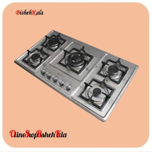 اجاق گاز 5 شعله استیل مدل SO5NL - C15S کد(96)