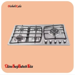 اجاق گاز 5 شعله استیل مدل SO5NL - S11S کد(96)