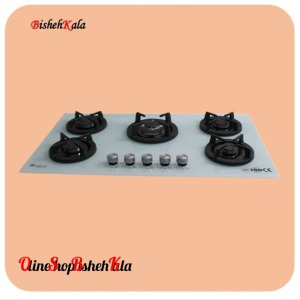 اجاق گاز صفحه ای پنج شعله مدل GO5ML - C17W  کد(96)