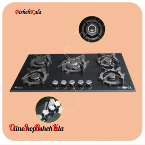 اجاق گاز صفحه ای پنج شعله مدل GO5ML - C18B  کد(96)