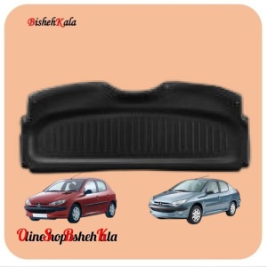 کاور طاقچه مشکی عقب پولیمری خودرو پژو 206 هاچ بک کد(7)